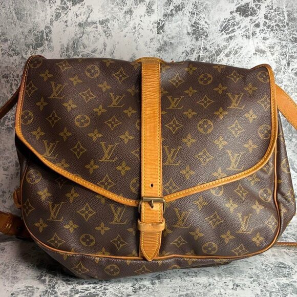 🔥LARGE🔥 Authentic Louis Vuitton Saumur 35 Crossbody Shoulder Bag Boho Soho - Picture 7 of 15
